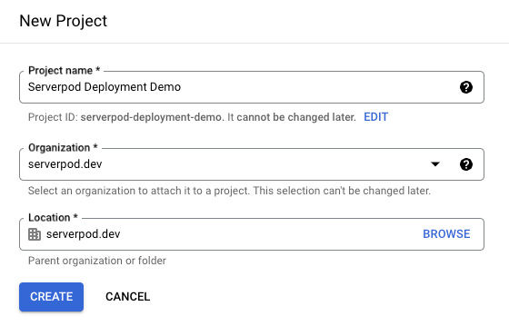 Create GCP Project