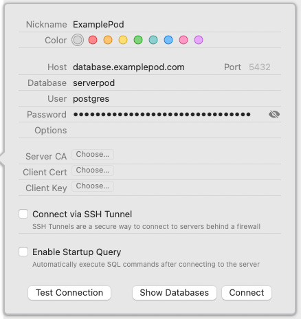 Connect to database