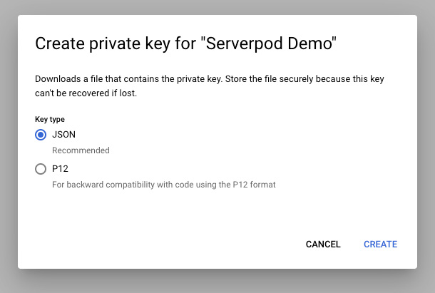 Create private keys