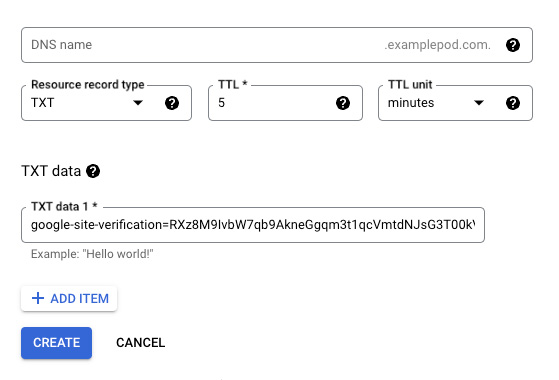 Add DNS record