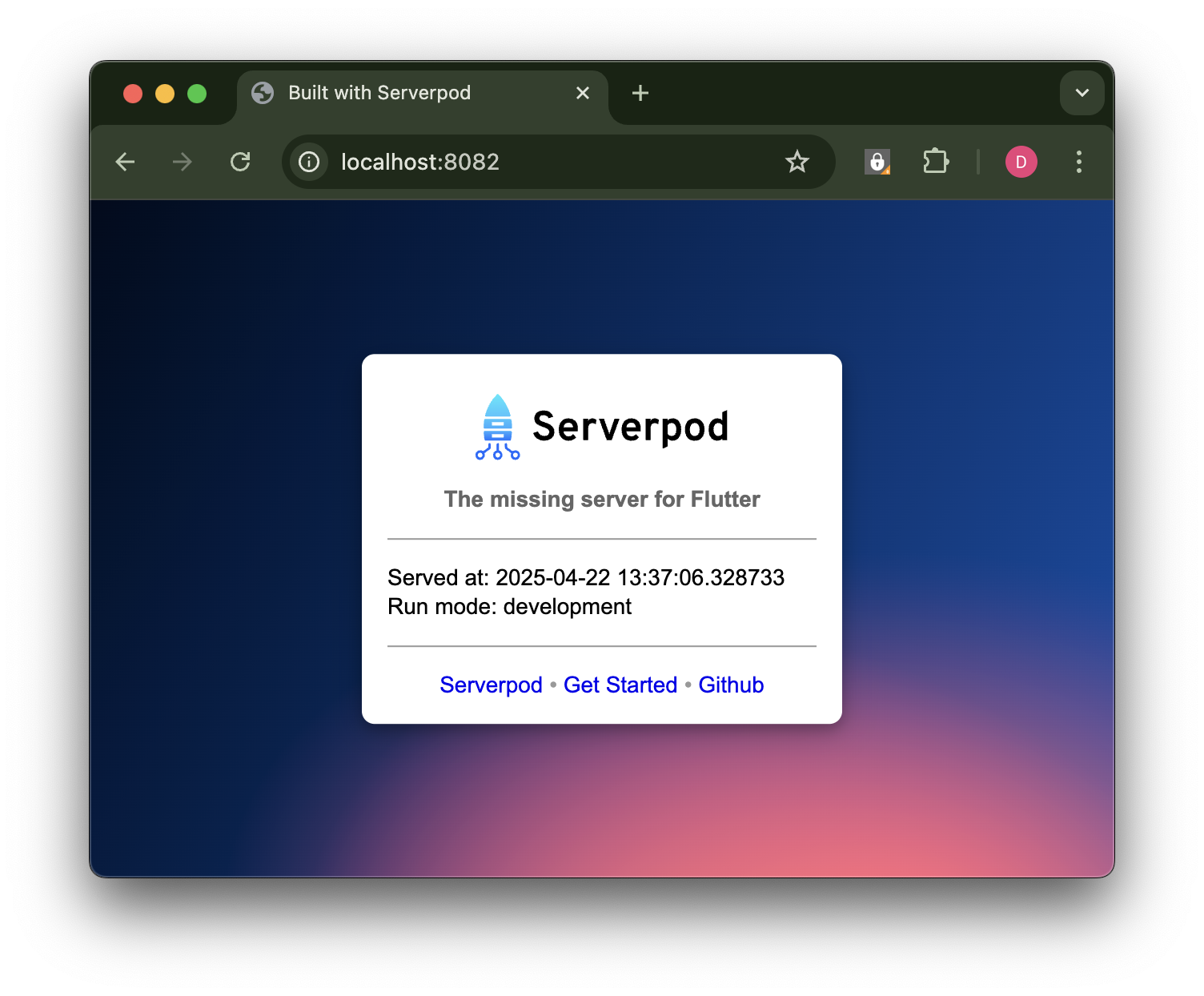 Serverpod web